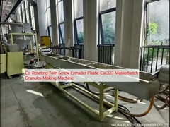 Co-rotating Twin Screw Extruder Plastik CaCO3 Masterbatch Granules Membuat Mesin