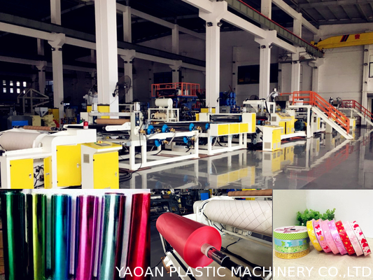AF-1000mm PP Jumbo Roll Ribbon Film Mesin Extrusion Sheet Untuk Kemasan Hadiah
